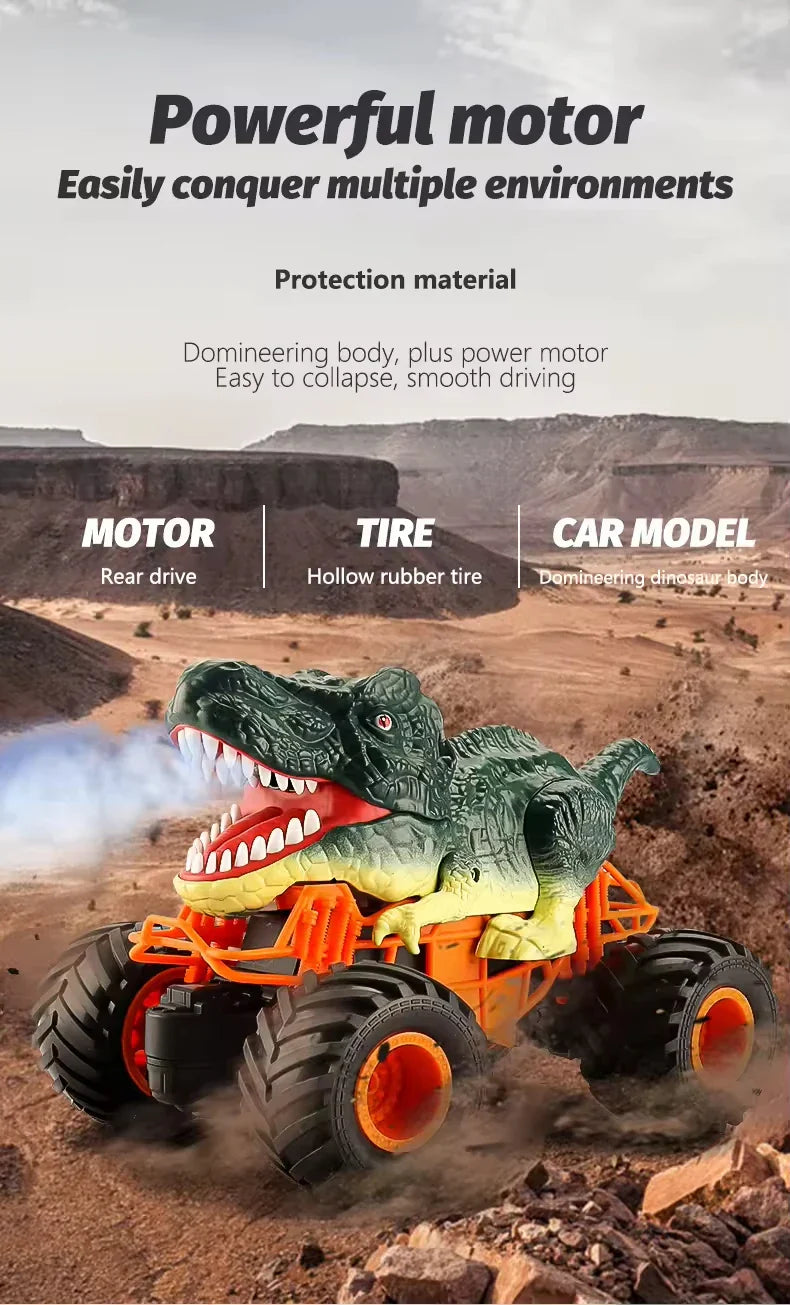 HKM-256915 Remote Control Dinosaur Car with Big Wheels for Offroad Adventure and Multiplayer Fun