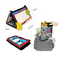 HKM-256979 Soft Montessori Fabric Mirror Crinkle Cloth Book for Babies 0-4 Years