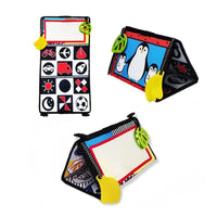 HKM-256979 Soft Montessori Fabric Mirror Crinkle Cloth Book for Babies 0-4 Years