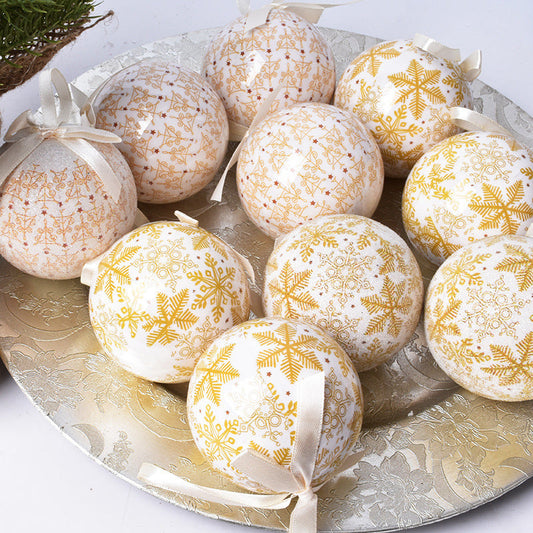 HKM-257107 Christmas Decoration Memory Ball Pendant Set, 14 Assorted Ornaments in Various Designs and Colors
