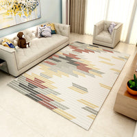 HKM-257171 Striped Polyester Fiber Rectangular Carpet for Living Room, Bedroom, and Cloakroom - Multiple Sizes Available