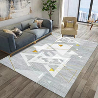 HKM-257171 Striped Polyester Fiber Rectangular Carpet for Living Room, Bedroom, and Cloakroom - Multiple Sizes Available
