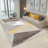 HKM-257171 Striped Polyester Fiber Rectangular Carpet for Living Room, Bedroom, and Cloakroom - Multiple Sizes Available