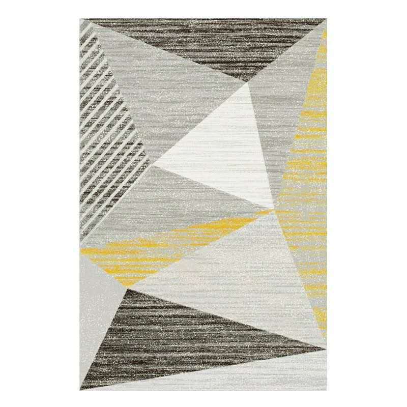 HKM-257171 Striped Polyester Fiber Rectangular Carpet for Living Room, Bedroom, and Cloakroom - Multiple Sizes Available