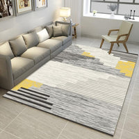 HKM-257171 Striped Polyester Fiber Rectangular Carpet for Living Room, Bedroom, and Cloakroom - Multiple Sizes Available
