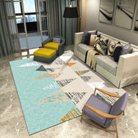 HKM-257171 Striped Polyester Fiber Rectangular Carpet for Living Room, Bedroom, and Cloakroom - Multiple Sizes Available