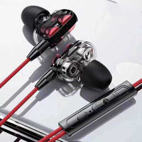 HKM-257235 Wired In-Ear Headphones with Dual Speaker Tuning Options