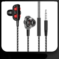 HKM-257235 Wired In-Ear Headphones with Dual Speaker Tuning Options