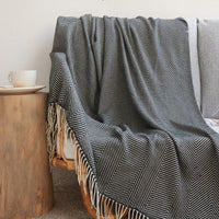 HKM-257299 Nordic Plain Double Towel Quilt for Children - Spring and Autumn Blanket 127x170 cm