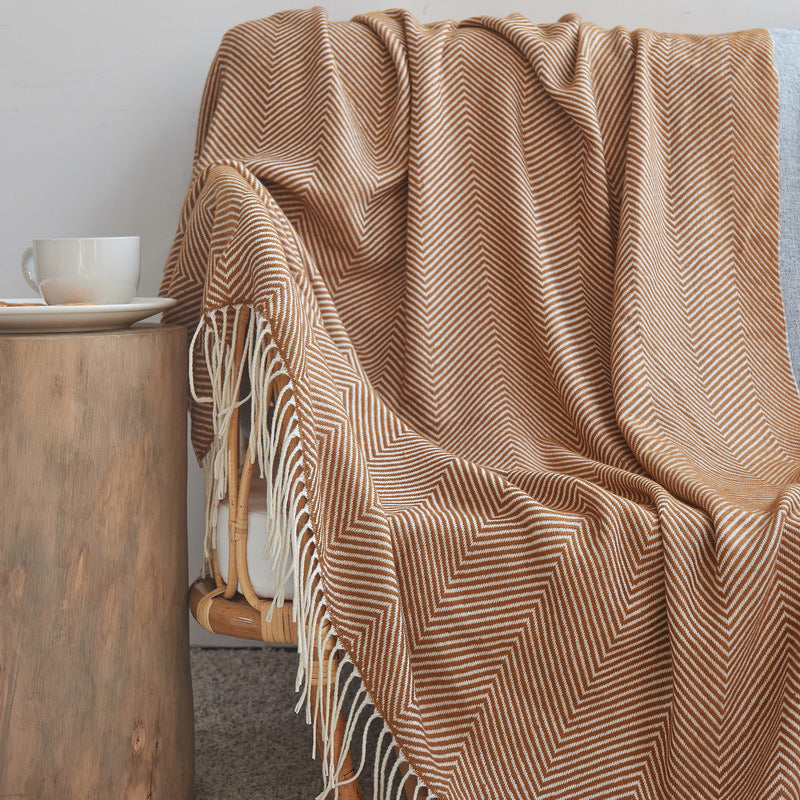 HKM-257299 Nordic Plain Double Towel Quilt for Children - Spring and Autumn Blanket 127x170 cm