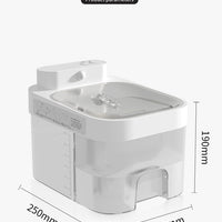 HKM-257363 Automatic Cat Water Fountain with Filtration System - White, 25CM x 19CM