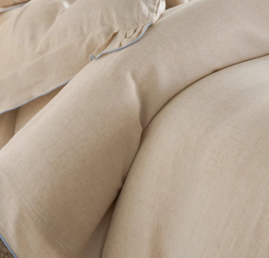 HKM-257491 Linen Washed Four-Piece Bed Set for 1.5m, 1.8m, and 2.0m Beds