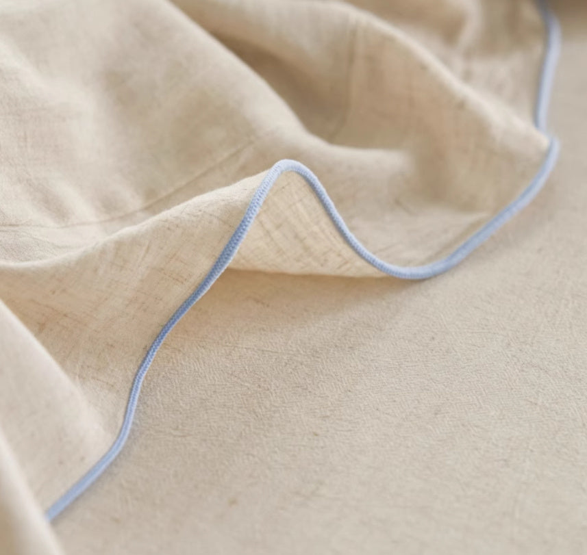 HKM-257491 Linen Washed Four-Piece Bed Set for 1.5m, 1.8m, and 2.0m Beds