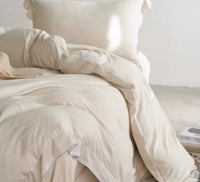 HKM-257491 Linen Washed Four-Piece Bed Set for 1.5m, 1.8m, and 2.0m Beds