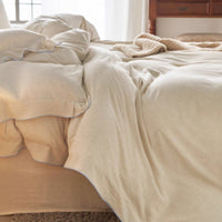 HKM-257491 Linen Washed Four-Piece Bed Set for 1.5m, 1.8m, and 2.0m Beds