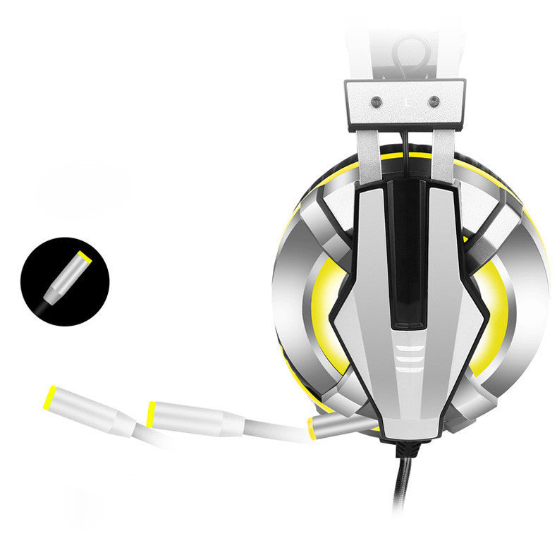 HKM-257555 Illuminated Gaming Headset with Omnidirectional Microphone and 3.5mm + USB Plug, 40mm Driver