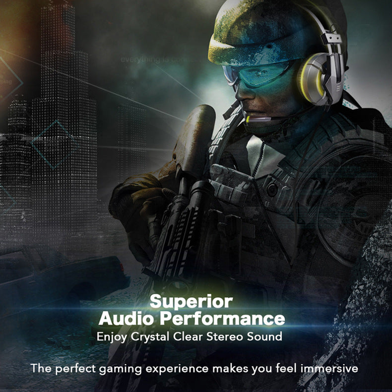 HKM-257555 Illuminated Gaming Headset with Omnidirectional Microphone and 3.5mm + USB Plug, 40mm Driver