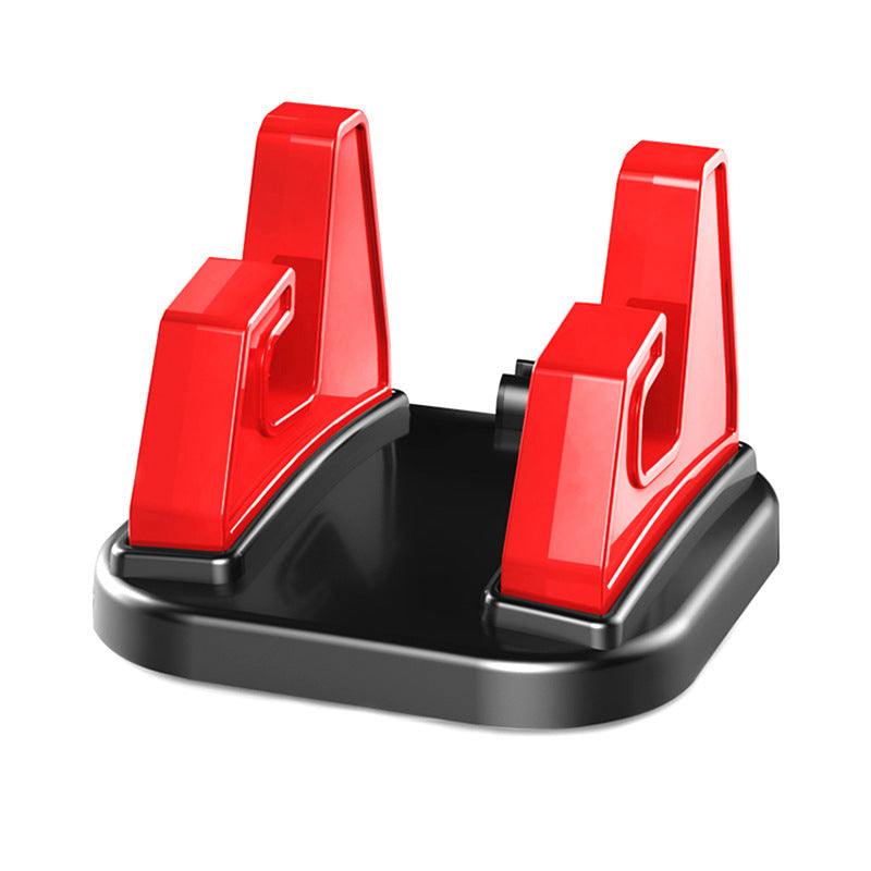 HKM-257555 Rotating Silicone Desktop Phone Holder for Cars - Universal Fit in Black, Red, and Gray