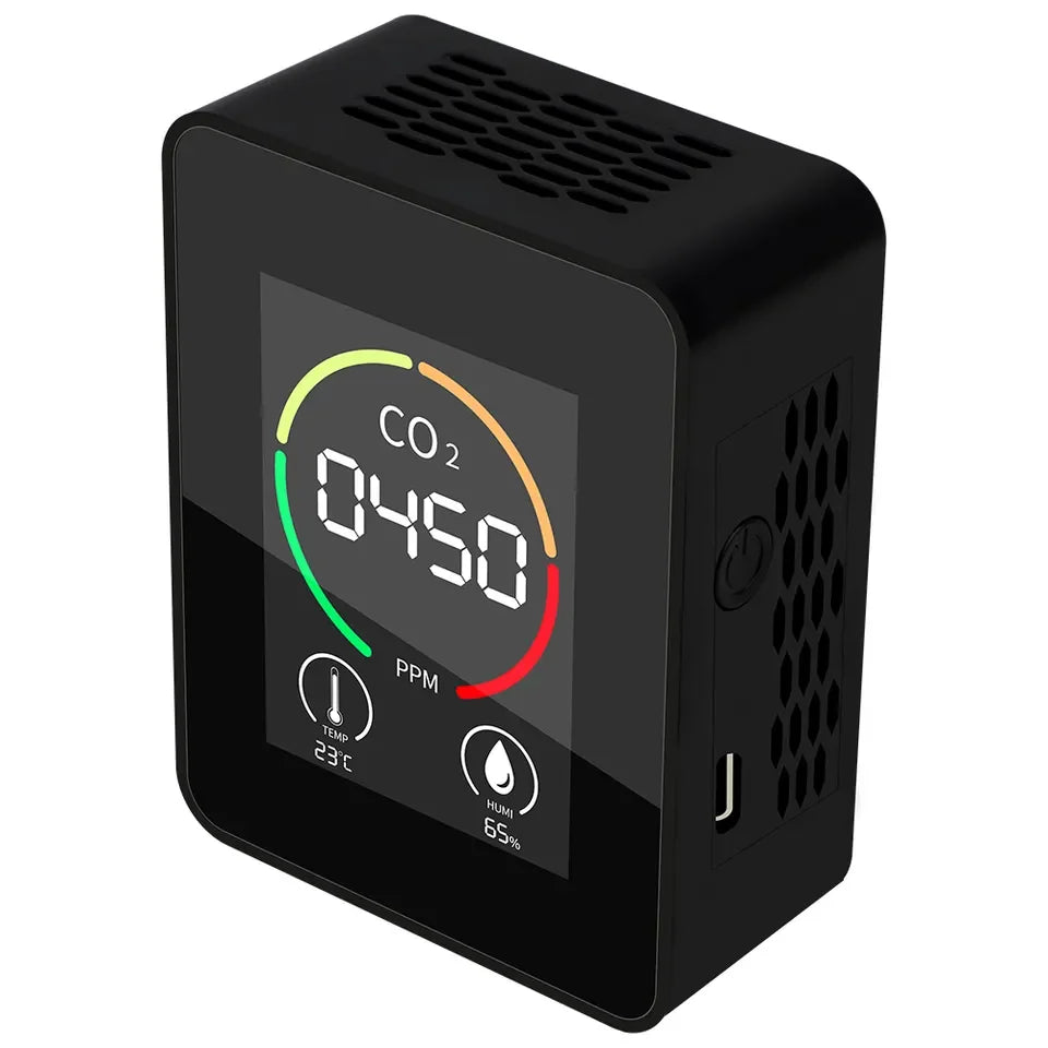 KTX-257683 Portable Digital Air Quality Monitor for Temperature, Humidity and CO2 Detection