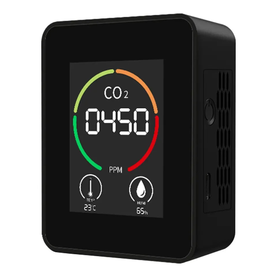 KTX-257683 Portable Digital Air Quality Monitor for Temperature, Humidity and CO2 Detection