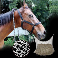 HKM-257683 Weaving Grid Horse Feeding Bag - Durable PE Rope, Available in Multiple Sizes