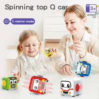 HKM-257747 Finger Spin Gyro Inertia Car Toy - 3 in 1 Fidget Cube Vehicle for Kids Ages 3+