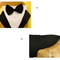 HKM-257939 Stylish Black Bow Tie Dog Suit with Skirt – Sizes S to 2XL