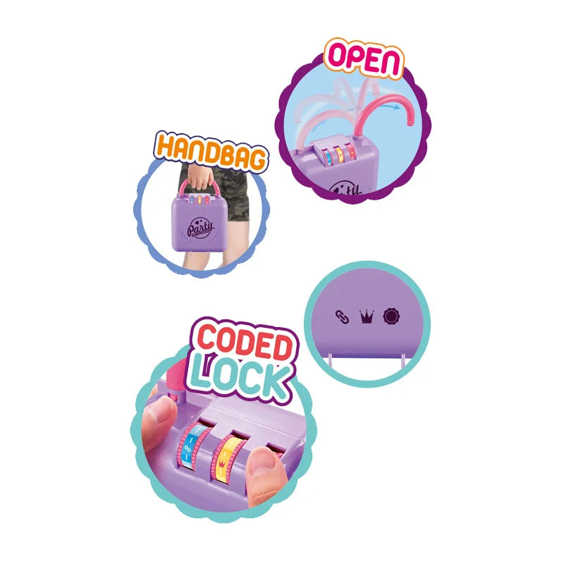 KTX-258323 Dancing Party Pretend Play Suitcase with Doll and Makeup Toys for Girls Ages 2-13