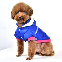 HKM-258323 Hooded T-Shaped Reflective Cotton-Padded Jacket for Small Dogs in Multiple Colors