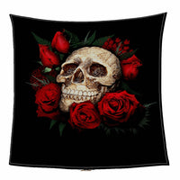 HKM-258323 Super Soft Microfiber Polyester Skull Bone Tapestry Blanket for Bed, Beach, and Home