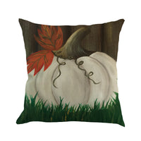 HKM-258323 Thanksgiving Plant and Flower Design Linen Cushion Cover 45x45cm
