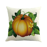 HKM-258323 Thanksgiving Plant and Flower Design Linen Cushion Cover 45x45cm