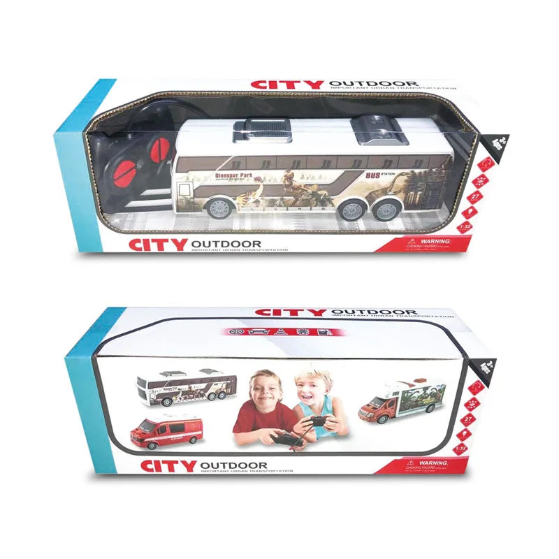 HKM-258451 Remote Control Bus Toy for Kids - 4CH RC Vehicle, Plastic Construction, Great for Ages 5 to 13