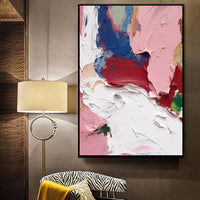 HKM-258579 Abstract Handmade Oil Painting on Canvas for Modern Home Decor - Vertical Wall Art for Living Room and Entryway
