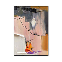 HKM-258579 Abstract Handmade Oil Painting on Canvas for Modern Home Decor - Vertical Wall Art for Living Room and Entryway