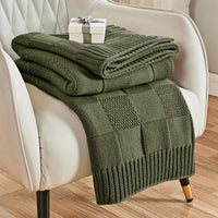 HKM-258643 Geometric Pattern Washable Sofa Blanket - Versatile 130x160 for All Seasons