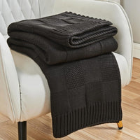 HKM-258643 Geometric Pattern Washable Sofa Blanket - Versatile 130x160 for All Seasons