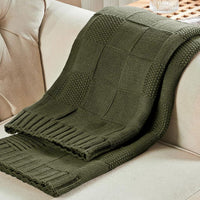 HKM-258643 Geometric Pattern Washable Sofa Blanket - Versatile 130x160 for All Seasons