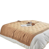 HKM-258643 Geometric Pattern Washable Sofa Blanket - Versatile 130x160 for All Seasons