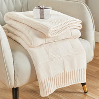 HKM-258643 Geometric Pattern Washable Sofa Blanket - Versatile 130x160 for All Seasons