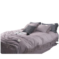 HKM-258707 Nordic Style Washed Cotton 4-Piece Bedding Set for Various Bed Sizes