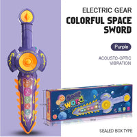 HKM-258899 Colorful Light-Up Toy Sword with Sound Effects for Kids Ages 3 and Up - 35.5 cm Pretend Play Fun