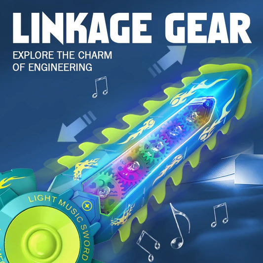 KTX-258899 Colorful Light-Up Toy Sword with Sound Effects for Kids Ages 3 and Up - 35.5 cm Pretend Play Fun