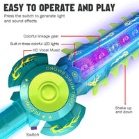 HKM-258899 Colorful Light-Up Toy Sword with Sound Effects for Kids Ages 3 and Up - 35.5 cm Pretend Play Fun
