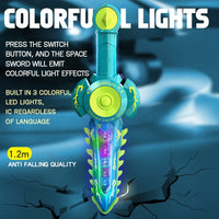 HKM-258899 Colorful Light-Up Toy Sword with Sound Effects for Kids Ages 3 and Up - 35.5 cm Pretend Play Fun