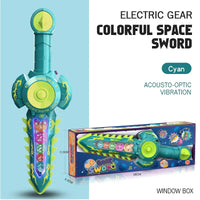 HKM-258899 Colorful Light-Up Toy Sword with Sound Effects for Kids Ages 3 and Up - 35.5 cm Pretend Play Fun