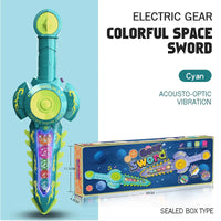 HKM-258899 Colorful Light-Up Toy Sword with Sound Effects for Kids Ages 3 and Up - 35.5 cm Pretend Play Fun