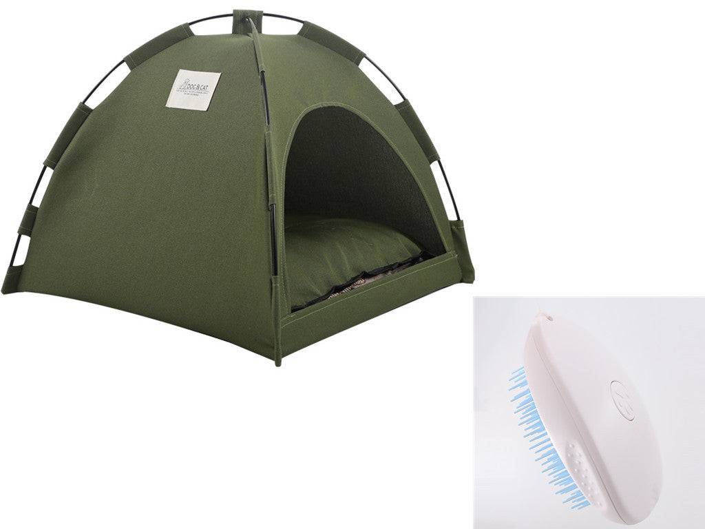 HKM-259155 Cozy Pet Cooling Mat and Tent Bed for Dogs and Cats - Lightweight Indoor/Outdoor Design