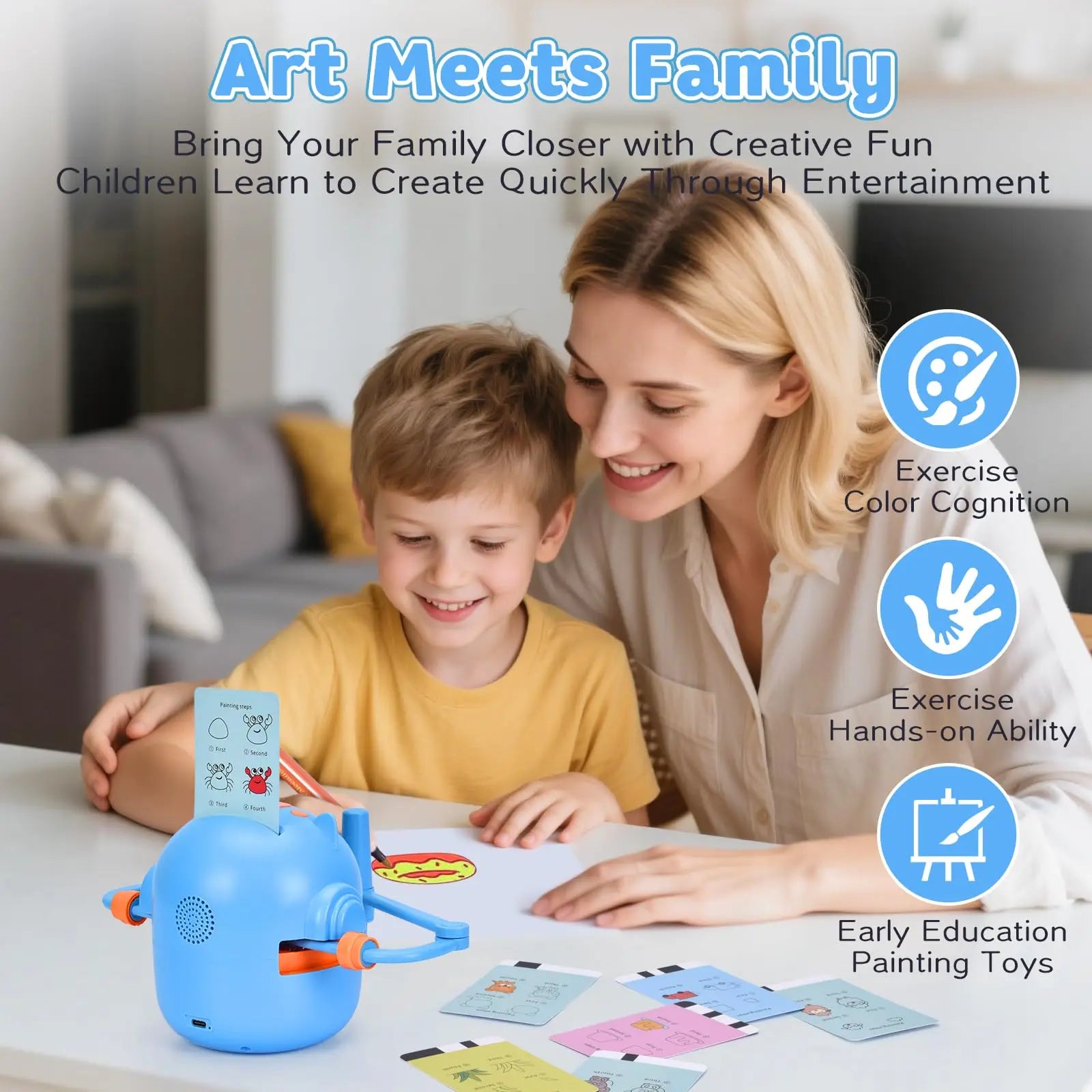 Kids Drawing Robot Educational Toy, Automatic Art Creator for Creative Learning