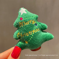 HKM-259411 Christmas Cartoon Character Brooch Decoration with Snowflake Design